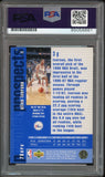 1996 SP #141 Allen Iverson RC Rookie 76ers On Card PSA/DNA Auto GEM MINT 10
