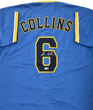 ISAAC COLLINS Brewers Outfielder Signed Custom Replica MKE CITY Jersey AUTO JSA