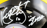 Kordell Stewart Autographed Pittsburgh Steelers Mini Helmet Slash Beckett 52794