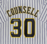 Brewers Manager CRAIG COUNSELL Signed Custom Replica Pinstripe Jersey AUTO