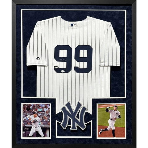 Aaron Judge Autographed Signed Framed New York Yankees Jersey FANATICS