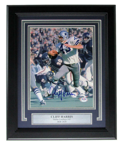 Cliff Harris HOF Dallas Cowboys Signed/Auto 8x10 Photo Framed PSA/DNA 161497