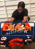 Ed McCaffrey Autographed/Signed Pro Style Jersey Navy Beckett 40250