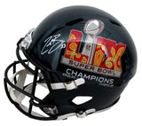 Zack Baun Signed Green Full Size Replica SB LIX Champions Helmet Beckett 198924