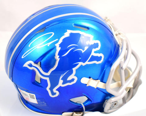 Jahmyr Gibbs Autographed Detroit Lions Flash Speed Mini Helmet- Fanatics *White