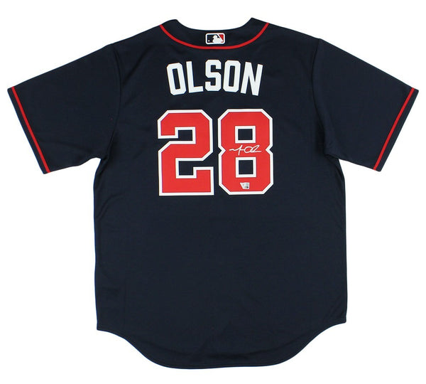 Matt Olson Signed Atlanta Braves Nike Navy MLB Jersey
