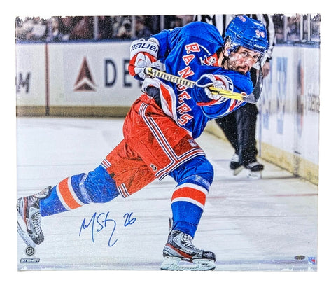 Martin St. Louis Signed Stretched 20x24 New York Rangers Canvas Steiner Sports