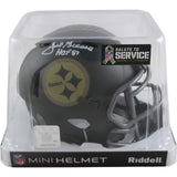 Joe Greene Autographed Pittsburgh Steelers 25 STS Mini Helmet HOF Beckett 54277