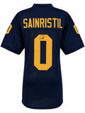Mike Sainristil Signed Navy Custom College Football Jersey - (SCHWARTZ COA)