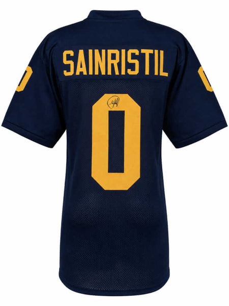 Mike Sainristil Signed Navy Custom College Football Jersey - (SCHWARTZ COA)