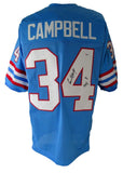 Earl Campbell HOF Signed/Inscribed Oilers Custom Football Jersey PSA/DNA XHC73