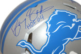 Barry Sanders Autographed Detroit Lions Authentic Speed Helmet 3 Insc BAS 27675