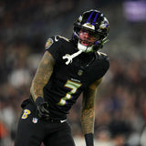 Rashod Bateman Signed Baltimore Ravens Black Jersey (Beckett) 2021 1st Round Pck