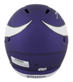 Vikings Fran Tarkenton "HOF 86" Signed Full Size Speed Rep Helmet W/ Case BAS W