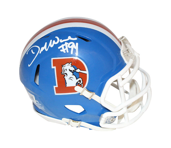 Demarcus Ware Signed Denver Broncos D Logo Mini Helmet Beckett 40631