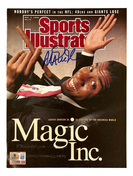 Magic Johnson Lakers Signed Sports Illustrated Magazine Dec 3 1990 BAS