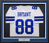 Dallas Cowboys Dez Bryant Autographed Signed Framed White Jersey Beckett Wit