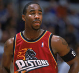 Mateen Cleaves Signed Detroit Pistons Champion Jersey (Fleer) 2000 1st Round Pck