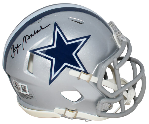 ROGER STAUBACH AUTOGRAPHED DALLAS COWBOYS SPEED MINI HELMET BECKETT
