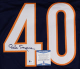 Gale Sayers Signed Bears Jersey (Beckett COA) Kansas Comet / Hall of Fame 1977