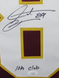 Santana Moss HOF Autographed/Inscr Maroon Custom Football Jersey Redskins JSA
