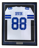 Michael Irvin Dallas Signed Framed White Football Jersey BAS