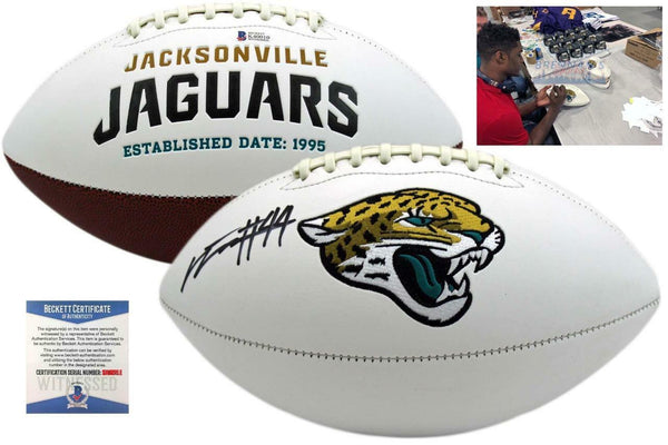 Myles Jack Autographed SIGNED Jaguars Logo Football - Beckett w/ Photo