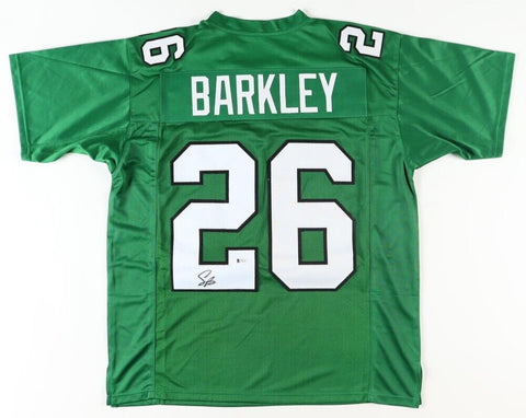 Saquon Barkley Signed Philadelphia Eagles Jersey (Beckett) 2018 #2 Overall Pck