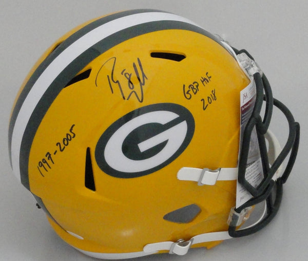 Packers RYAN LONGWELL Signed Full Size Replica Speed Helmet AUTO w/2 Scripts JSA