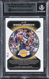 Magic Johnson Signed 2021 Donruss Optic Winner Stays Holo #16 Card BAS Slabbed