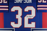 OJ SIMPSON (Bills blue TOWER) Signed Autographed Framed Jersey JSA