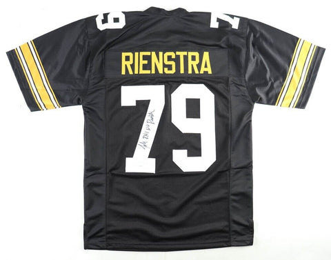 John Rienstra Signed Pittsburgh Steeler Jersey (JSA COA) Offnsive Line 1986-1992