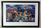 Denver Broncos Ring of Fame Framed Lithograph 36x25 - 12 Authentic Signatures