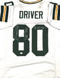 Packers DONALD DRIVER Signed Custom Replica White Jersey w/ XLV Champs - JSA