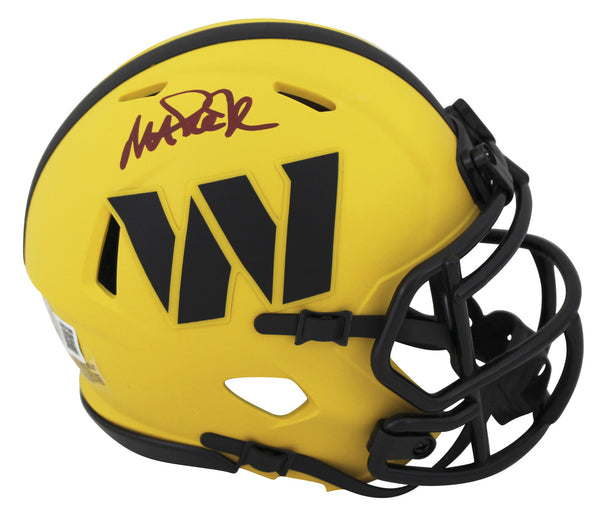 Commanders Magic Johnson Authentic Signed Rave Speed Mini Helmet BAS Witnessed