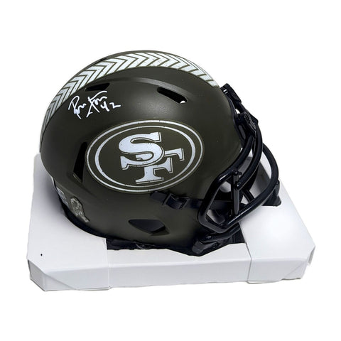 Ronnie Lott Autograhed 49ers Salute to Service Mini Helmet - BAS
