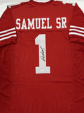 49ers DEEBO SAMUEL Signed Custom Replica San Francisco Red Jersey AUTO - JSA