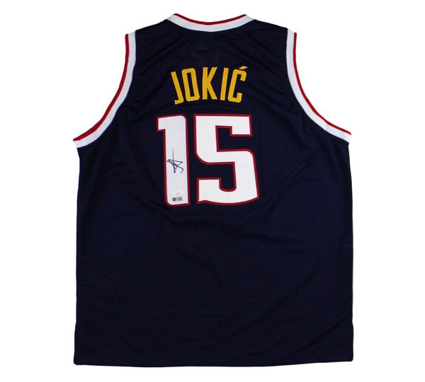 Nikola Jokic Signed Denver Custom Blue Jersey
