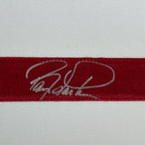 Framed Autographed/Signed Barry Larkin 35x39 Cincinnati White Jersey COA