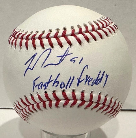 Brewers FREDDY PERALTA Signed Official MLB Baseball AUTO w/ FAST BALL FREDDY BAS