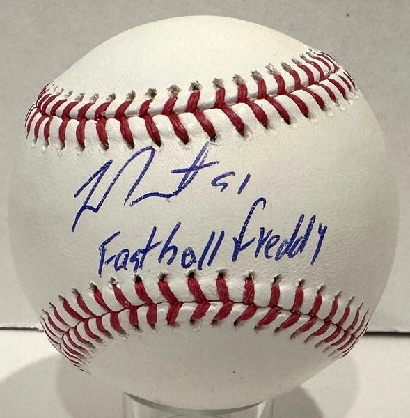 Brewers FREDDY PERALTA Signed Official MLB Baseball AUTO w/ FAST BALL FREDDY BAS