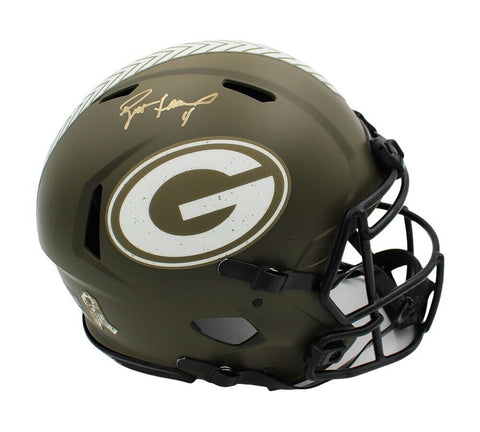 Brett Favre Signed Green Bay Packers Speed Authentic Salute to Service Helmet