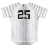 Yankees Mark Teixeira Signed White Pinstripe Majestic Authentic Jersey PSA/DNA