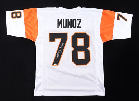 Anthony Munoz Signed Cincinatti Bengals Jersey (JSA COA) 2xSuper Bowl O-Tackle