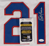 Ruben Sierra Signed Texas Rangers Jersey (JSA COA) 4xAll Star Outfielder / DH