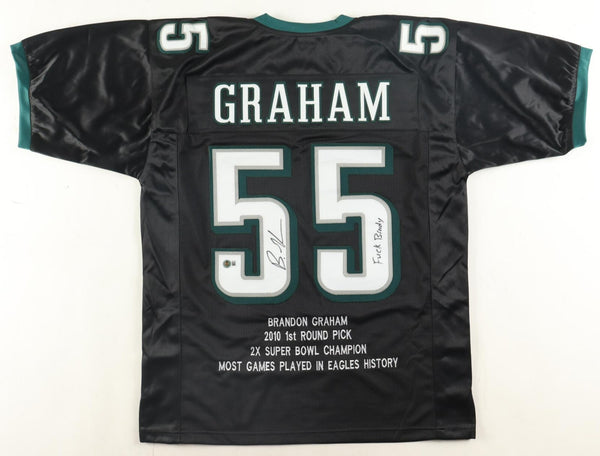 Brandon Graham Signed Philadelphia Eagles Jersey Inscribed "F*** Brady"/ Beckett