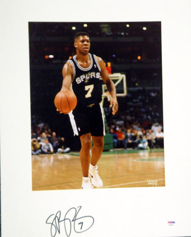 J.R. Reid Autographed 16x20 Matted Photo San Antonio Spurs PSA/DNA #AB53603
