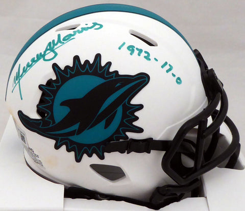 MERCURY MORRIS AUTO DOLPHINS LUNAR ECLIPSE MINI HELMET 1972 17-0 BECKETT 194065