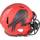 Josh Allen Autographed Buffalo Bills Authentic Rave Helmet Beckett Witness 49966