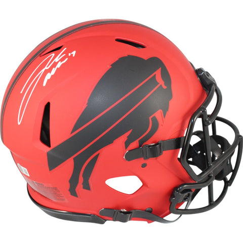Josh Allen Autographed Buffalo Bills Authentic Rave Helmet Beckett Witness 49966